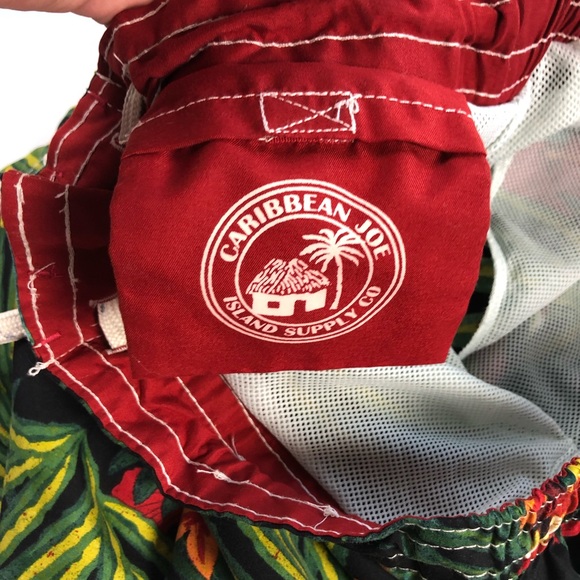 Caribbean Joe graphic print swim trunks Large - Picture 6 of 8